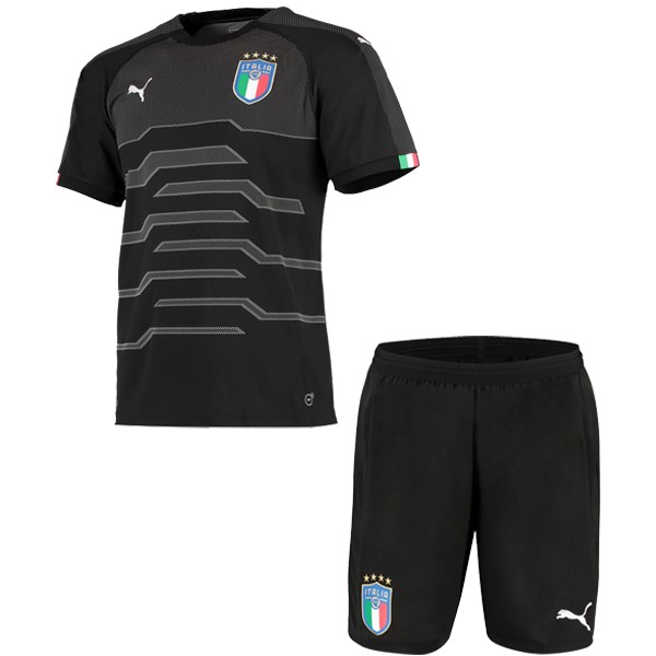 Camiseta Italia Niño Portero 2018 Negro
